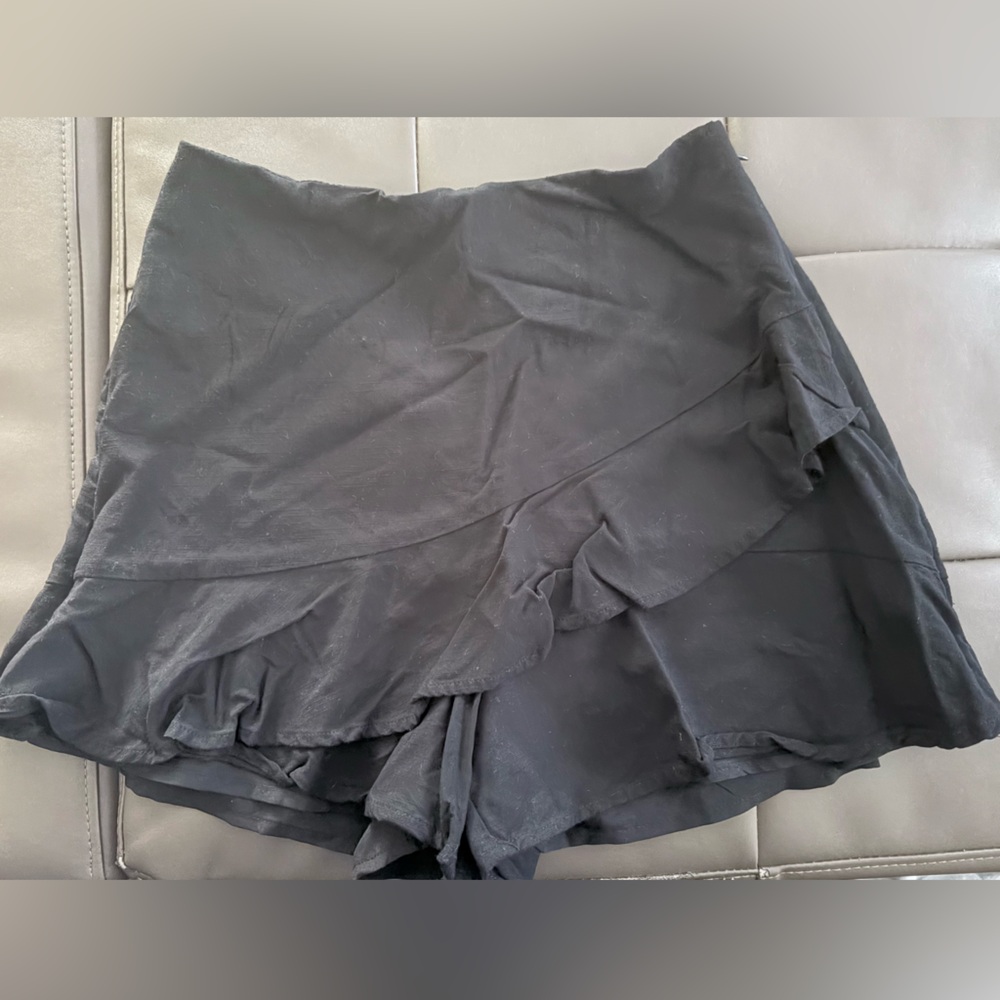 Black Ruffle Skort